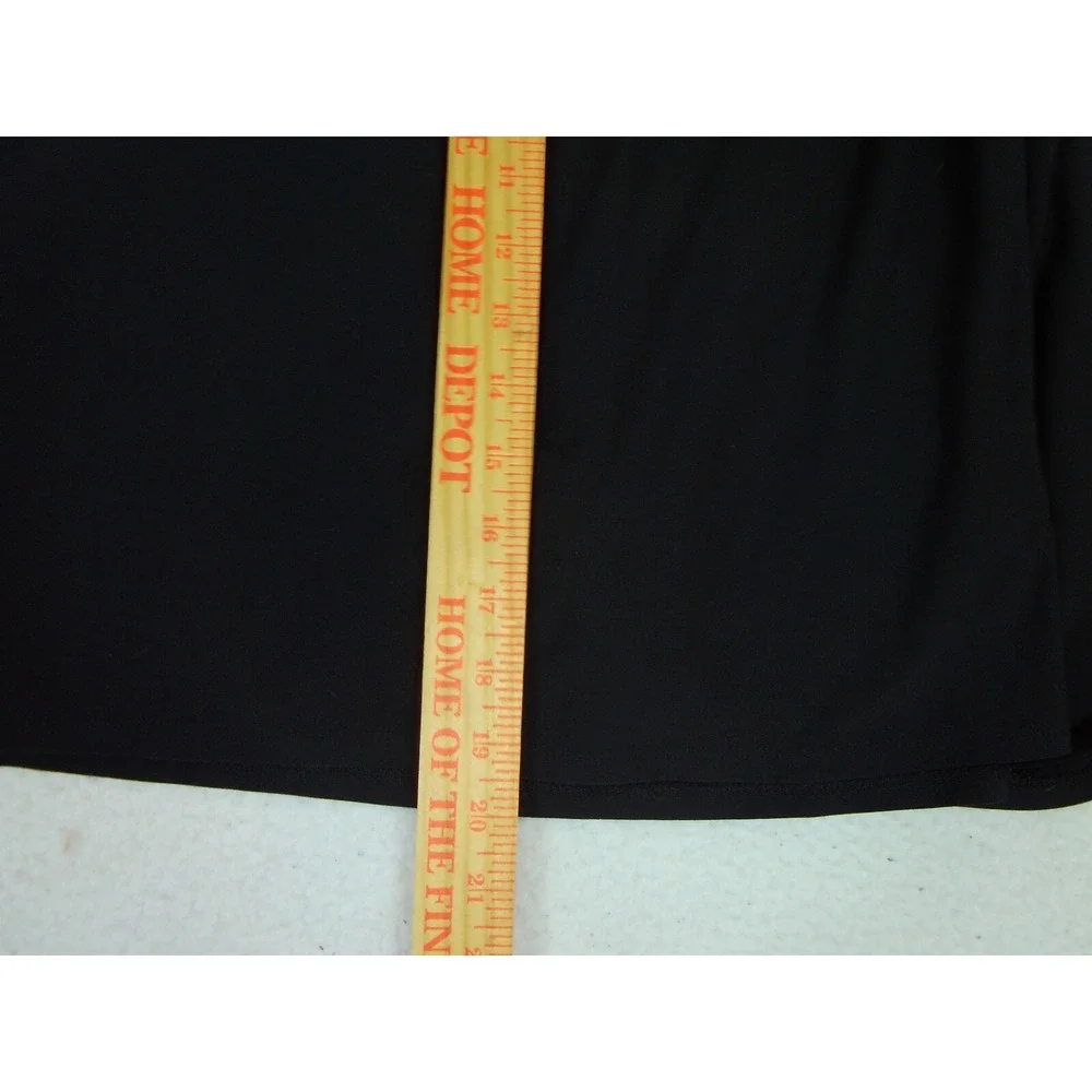 Susan Graver Size 3X Pull On Swim Skort Black‎ Stretch Elastic Waist Women's